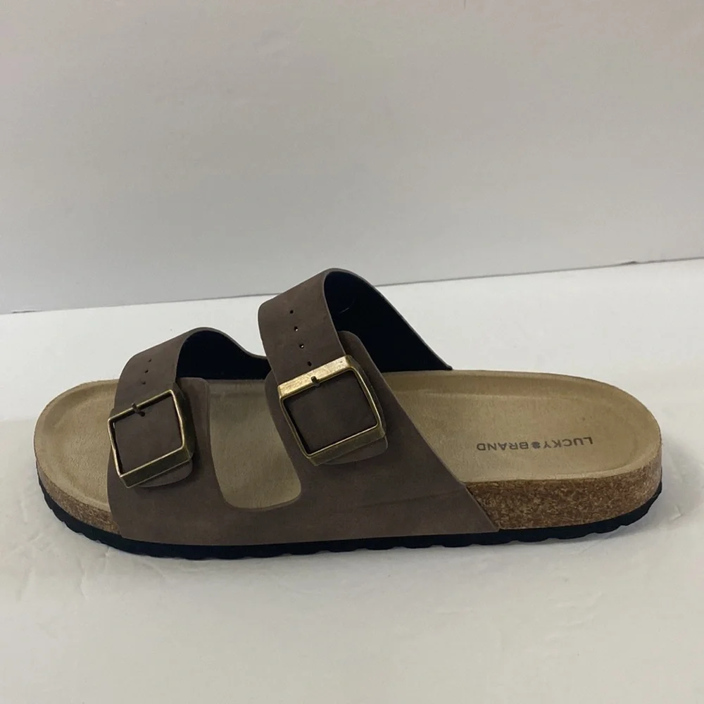 NWOT Lucky Brand blanc footbed sandals men’s size 11 adjustable straps
